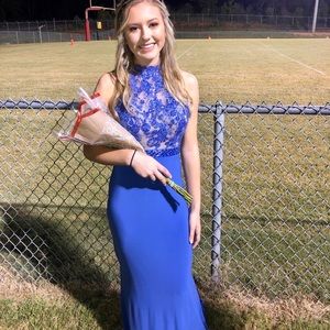 Alyce Size 0 Blue Formal Prom Dress